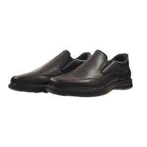 Black Slip-On Leather Men’s Dress Casual Shoes
